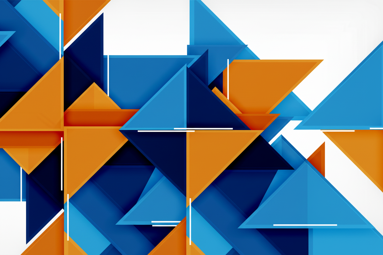 Flat 2D Geometric Hero Background